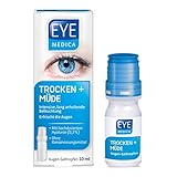 EyeMedica Trocken + Müde, Gel Augentropfen zur intensiven, lang anhaltenden Befeuchtung und Erfrischung der Augen, mit 0,3% hoch dosiertem Hyaluron für müde und trockene Augen, 1 x 10 ml Gel-Tropfen