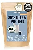 ULTRA PROTEIN - 85% Proteingehalt | Veganes Proteinpulver Rohkostqualität für Muskelaufbau | BIO | Eiweiß aus Erbsenprotein, Reisprotein, Hanfprotein ohne Süßungsmittel | Eiweißpulver vegan 1000g