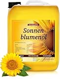 Feinwälder® Premium Sonnenblumenöl 5 Liter Kaltgepresst/reines, hochwertiges Speiseöl/nativ, ungefiltert und ohne Zusatzstoffe/milder Geschmack