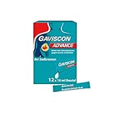 GAVISCON Advance 1000 mg / 200 mg Suspension – Extra starke Schutzbarriere gegen Reflux – Wirkt bis zu 4 Stunden – 12 x 10 ml Dosierbeutel