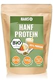 Bio Hanfprotein Pulver 1000g I 55% Eiweiß | Proteinpulver aus Deutschland | Pflanzliches Hanfpulver ohne Zusatzstoffe | Superfood Eiweißpulver mit essenziellen Aminosäuren | Vegan I HANS Brainfood