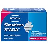 Simeticon STADA 280mg - Medizinprodukt zur Linderung gasbedingter Beschwerden wie Bauchkrämpfe, Blähungen und Völlegefühl - 1 x 32 Weichkapseln
