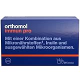 Orthomol Immun pro - Nahrungsergänzungsmittel mit Mikronährstoffen, Inulin und ausgewählten Mikroorganismen - Granulat/Kapsel, 30 St. Tagesportionen