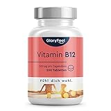 Vitamin B12-200 vegane Tabletten - Premium mit beiden Aktivformen + Depot + Folat (5-MTHF aus Quatrefolic®) - Laborgeprüft, hochdosiert und ohne Zusätze in Deutschland hergestellt
