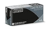 Einmalhandschuhe Latex BLACK puderfrei, Größe L, 100-er Pack