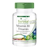 Fairvital | Vitamin B1 100mg - 100 Tabletten - Thiamin - HOCHDOSIERT - VEGAN