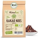 Kakaonibs Bio 200g | aus der Criollo Kakao-Bohne | ohne Süßungsmittel | für Schokomuffins, Schokoglasuren, eine heiße Schokolade & als Zugabe in Porridges, Müslis & Co | vom Achterhof