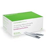 VitalComplex Premium - 39 wichtige Mikronährstoffe mit 200µg Selen für eine normale Schilddrüsenfunktion mit Vitaminen, Aminosäuren und Mineralstoffen.