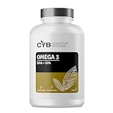 CYB | Omega 3 Kapseln Hochdosiert – 240 Kapseln 4 Monats Vorrat – Omega 3 Fischöl 2000 mg mit EPA 360 mg und 240 mg DHA – Laborgeprüft und Glutenfrei