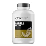 CYB | Omega 3 Kapseln Hochdosiert – 240 Kapseln 4 Monats Vorrat – Omega 3 Fischöl 2000 mg mit EPA 360 mg und 240 mg DHA – Laborgeprüft und Glutenfrei