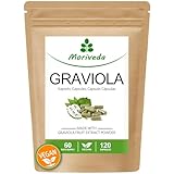 Graviola Kapseln - 2 Monate Vorrat - Natürlicher Frucht Extrakt - Wohlbefinden Stoffwechsel - Vegan und glutenfrei - 1x120 Stück von MoriVeda