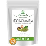 Moringa + Amla Pulver - Immunsystem und Energie - Moringa Oleifera Blattpulver und Amla Pulver mit natürlichem Vitamin C - vegan und glutenfrei - 250g von MoriVeda