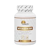 Sowelo - Vitamin B1, 120 Tabletten, mit 100 mg Vitamin B1 (Thiaminhydrochlorid) in Einer Tablette, Starkes Antioxidans, Verringert die Müdigkeit und Verzögert die Alterungsprozesse