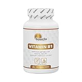 Sowelo - Vitamin B1, 120 Tabletten, mit 100 mg Vitamin B1 (Thiaminhydrochlorid) in Einer Tablette, Starkes Antioxidans, Verringert die Müdigkeit und Verzögert die Alterungsprozesse