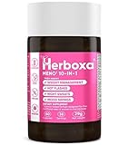 Herboxa MENO 1 10-IN-1 - Patentierte Wirkstoffe mit ExceptionHYAL Formel für die Ernährungsbedürfnisse in der Menopause, Zink, Mena Q7, Quatrefolic, Vitamin B12-60 vegane Kapseln
