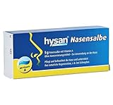 Hysan Nasensalbe Spar-Set 3x5g. Pflegt und befeuchtet die Nase und unterstützt ihre natürliche Regeneration (z.B. bei Schnupfen). Mit Vitamin A. Ohne Konservierungsmittel.