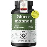 NATURE LOVE® Glucomannan aus der Konjak Wurzel - 120 Kapseln. 4000mg je Tagesdosis - Hochdosiert, vegan, in Deutschland produziert