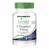 Fairvital | L-Glutathion 500mg - 90 Tabletten - HOCHDOSIERT & REDUZIERT - VEGAN