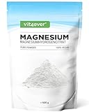 Magnesium Pure - 600 g Pulver (4,3 Monate Vorrat) - Laborgeprüft (Wirkstoffgehalt & Reinheit) - Reines Pulver ohne Zusatzstoffe - Premium Qualität - Vegan