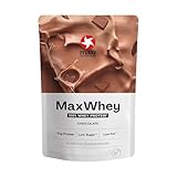 MaxiNutrition 100% Whey Premium-Proteinpulver Chocolate 420g, ohne künstliche Aromen, Eiweißpulver aus 100% Molke, ergibt 14 Protein-Shakes à 23g Eiweiß, low carb, inkl. Vitamin B6, Made in Germany