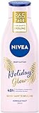 NIVEA Body Lotion Holiday Glow, Körperlotion für 48h Feuchtigkeit und ein natürliches Strahlen der Haut, Feuchtigkeitspflege mit Vitamin E und sanftem Bräunungseffekt (200 ml)