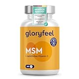 MSM 2000 mg + Vitamin C (Acerola) - 365 Tabletten, kompakteres Pulver als bei Kapseln - Für Knochen, Gelenke & Immunsystem* - Veganes Methylsulfonylmethan - Laborgeprüft, ohne Zusätze