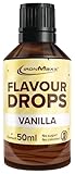 IronMaxx Flavour Drops - Vanille 50ml | kalorienfrei & zuckerfrei | vegane Aromatropfen zum süßen von Lebensmitteln | praktischer Tropfer-Verschluss