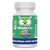 Jod Kapseln aus Bio Kelp - hochdosiert mit 400 µg - Qualität aus Deutschland - natürliches Jod aus Bio Kelp Algen Extrakt - ohne Zusatzstoffe - vegan - laborgeprüft - aus der Braunalge - Vitamineule®