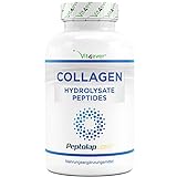 Kollagen - 240 Kapseln - 1500 mg pro Tagesportion - Premium: 100% Rinder Collagen Hydrolysat Peptide von Peptolap Light - Hochdosiert - Laborgeprüft