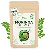 Curly Superfood Bio Moringa Pulver 500g - 100% Bio Moringa Oleifera Pulver - Kontrolliert biologischer Anbau & Rohkostqualität - Moringa Oleifera Blattpulver Moringa Tee