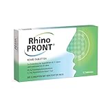 RhinoPRONT® Kombi Tabletten bei Erkältungsschnupfen, Heuschnupfen oder Fließschnupfen: befreien die verstopfte Nase und lindern den Druck im Kopf, 12 Tabletten