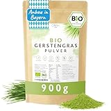 Gerstengras Pulver Bio 900g Vorteilspack aus deutschem Anbau Bioqualität aus Bayern Gerstengraspulver vegan laborgeprüft biologischer Anbau