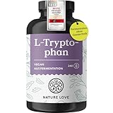 NATURE LOVE® L-Tryptophan - 240 Kapseln, laborgeprüft, hochdosiert mit 500 mg je Tagesdosis, vegan und in Deutschland produziert - ohne unnötige Zusätze