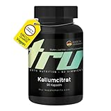 TRU Sports Nutrition | Kaliumcitrat - 90 Kapseln - 900mg Kalium pro Tag - Hochdosiert - 100% Vegan | Herstellung & Laborprüfung in Deutschland