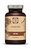 Kala Health BIO Chaga 400mg pro Kapseln - Inonotus obliquus Fruchtkörperextrakt 1:1 - Vegan - Ohne Zusatzstoffe (180)