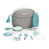 Babymoov Babypflege-Set Aqua - 9-teilig, ideal für die Baby Erstausstattung mit digitalem Fieberthermometer und Nasensauger