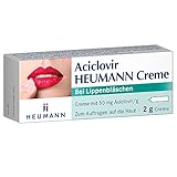 Aciclovir HEUMANN Creme, Zur Behandlung von Lippenbläschen und Beschleunigung des natürlichen Heilungsprozesses, 2 g Creme