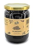 Koro - Bio Schwarzes Tahin - 500 g - Ein wahrer Gaumenschmaus aus 100% Bio schwarzer Sesam