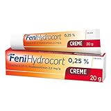 FeniHydrocort Creme 0,25%, Hydrocortison 2,5 mg/g, 3-fach wirksam bei Hautentzündungen: Lindert Juckreiz, vermindert Schwellungen, reduziert Rötungen, 20 g