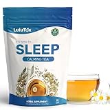 Lulutox Schlaftee - Gute Nacht Tee mit ausgewählten Kräutern - Natürlicher Beruhigungstee für Erwachsene - Wellness Tee für einen besseren Schlaf - 28 pyramidenförmige Teebeutel