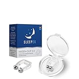 SLEEPEX Anti Schnarch Nasenclip 2021 BPA frei - Weltneuheit Schnarchstopper hilft endlich gegen Schnarchen - Magnetischer Nasenring als anti Schnarch Mittel - Nasenklammer als Nasenpflaster, 30g