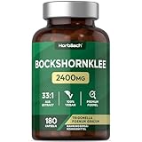 Bockshornklee Kapseln 2400mg | 180 vegane Kapseln | Hochwirksame Saponine | Fenugreek Extrakt | by Horbaach