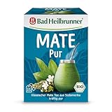 Bad Heilbrunner Mate PUR Tee - im Filterbeutel - Mate - klassischer Mate Tee aus Südamerika mit Kurkuma - harmonisches Geschmakserlebnis (5 x 15 Filterbeutel)