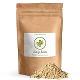 Ginkgo Biloba Pulver 100 g - rein pflanzliches Produkt in bewährter Rohkostqualität - fein vermahlen - vegan, rein, glutenfrei, laktosefrei - OHNE Hilfs- u. Zusatzstoffe