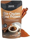 Bio Ceylon Zimt (500g) von Monte Nativo | Zimt, aus Indien - geprüft und abgefüllt in Deutschland | Zimtstangen - fein gemahlen | Ayurveda | Ideal für Glühwein und Goldene Milch