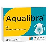 Aqualibra 60 Filmtabletten bei Blasenentzündung & Harnwegsinfektion - Vermeidung von Antibiotika - pflanzlich - ab 12 Jahre