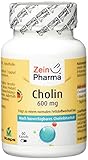 ZeinPharma Cholin 600mg, 60 Kapseln (Monatspackung) für einen normalen Fettstoffwechsel, 52 g (1er Pack)