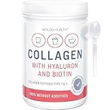 Collagen Pulver mit Hyaluronsäure und Biotin 500g - Weidehaltung mit Peptide Typ 1 & 3