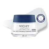 Vichy, Liftactiv Anti-Falten-Nachtcreme, straffend, glatt & auffüllend, angereichert mit Hyaluronsäure, für alle Hauttypen, 50 ml