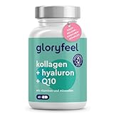 Kollagen + Coenzym Q10 + Hyaluronsäure - Premium: Marine Collagen - Mit Zink, Magnesium, Vitamin B12, D3, A & C - 60 Kapseln - Laborgeprüft, hochdosiert ohne Zusätze in Deutschland hergestellt